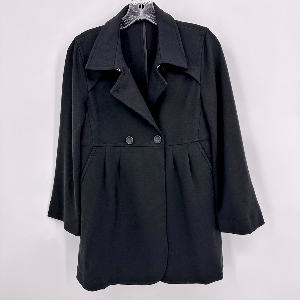 Theory Coat Babydoll Pleated Back Black Size S